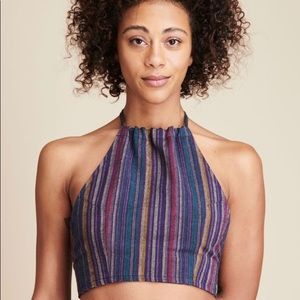 [Earthbound] Candy Floss Striped Halter Top